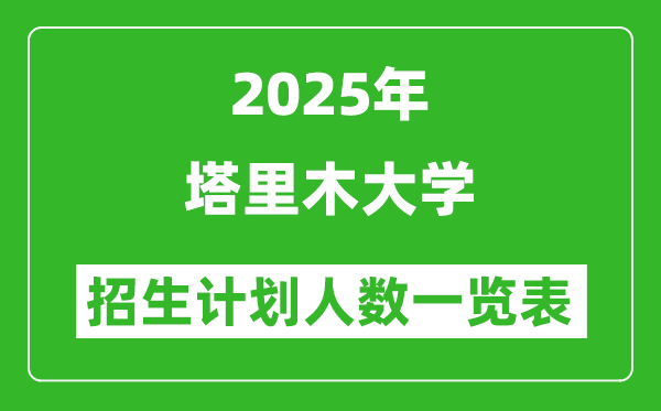 2025年塔里木大學(xué)在各省招生計劃人數(shù)一覽表